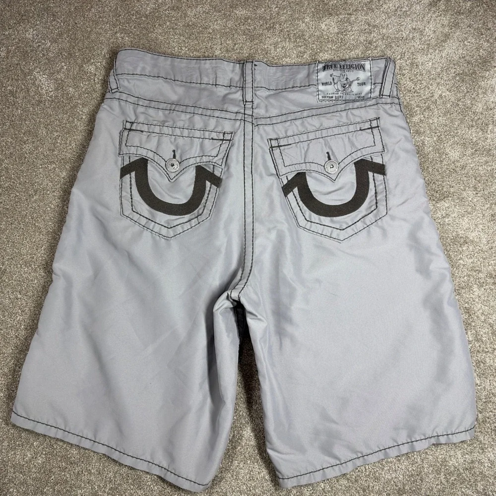 True Religion Mens 40 Board Surf Classic Shorts Y2K 12